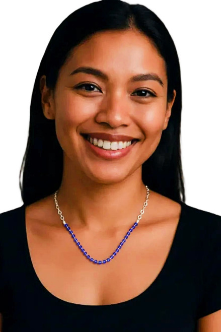 Women's Blue Sapphire Swarovski Classic Crystal Necklace