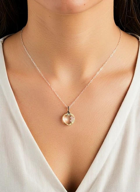 Women's Swarovski Luminous Green Pendant Necklace