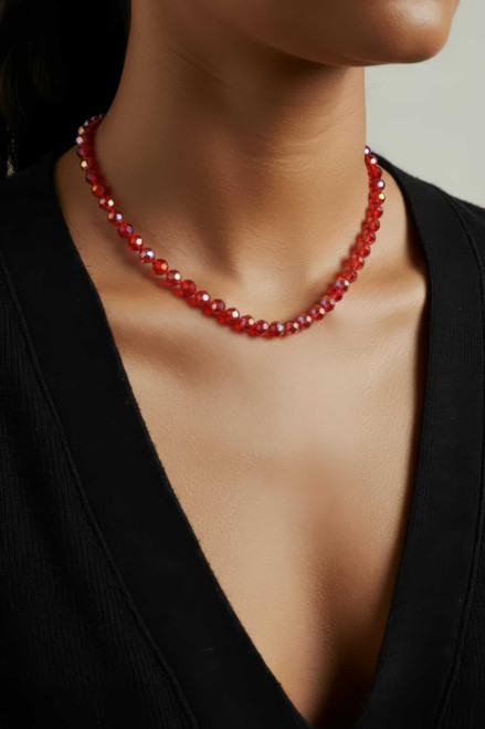 Women’s Scarlet ‘AB’ Crystal Necklace