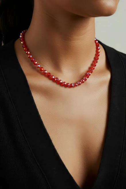 Women’s Scarlet ‘AB’ Crystal Necklace