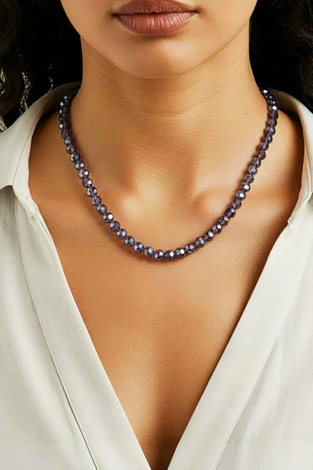 Women’s Amethyst ‘AB’ Crystal Necklace
