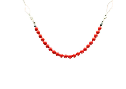 Women's Pink Crystal Pearl Necklace