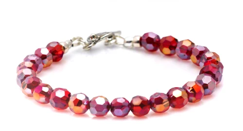 Women's Red Aurora Borealis {AB} Bracelet