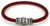 Men's 5 mm Red Round Leather Cord Bracelet