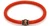 Men's 5 mm Orange Round Leather Cord Bracelet