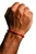 Men's 5 mm Orange Round Leather Cord Bracelet