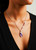 Lavender /Amethyst/Purple Velvet Gemstone Statement Necklace