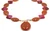 Red Aventurine/Pink Crazy Lace Agate Gemstone Statement Necklace