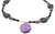 Purple Crazy Lace Agate/Black Stone Gemstone Statement Necklace