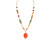 Sunset Mookaite/Brown Italian Onyx Gemstone Statement Necklace