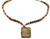 Women's Pyrite/ Pearl Coral/Unakite Gemstone Statement Necklace