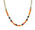 Women's  6 mm Mahogany/Cantaloupe/Mocha/Orange Crystal Necklace