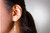 Women's Clear/Gold Crystal Dangle Earrings