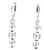 Women's Clear/Silver Crystal Dangle Earrings