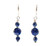 Women's Indigo Blue Crystal Dangle Earrings
