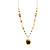 Tan Marble/Jasper/Sierra Agate Gemstone Statement Necklace