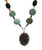 Green Marble/Jasper/Black Onyx Gemstone Statement Necklace