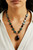 Green Marble/Jasper/Black Onyx Gemstone Statement Necklace