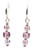 Women's Light Amethysts Crystal Earrings