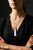 Women's White Suede Tassel Necklace