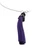 Women's Light Purple Suede Tassel Necklace