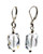 Women's 18 mm Crystal Clear Emerald Cut Crystal Dangle Earrings