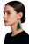 Women's Teal Blue Silk Tassel Earrings