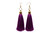 Women's Magenta Silk Tassel Earrings