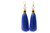 Women's Tanzanite Silk Tassel Dangle Earrings