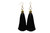 Women's Black Silk Tassel Earrings