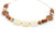 Women's Brown Oval & Flat Square Italian Onyx Gemstone Necklace