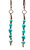 Women's Sleeping Beauty Turquiose/Copper Gemstone Dangle Earrings