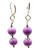 Women's Pink Phosphosiderite Gemstone Dangle Earrings