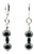 Women's Gun Metal Gray Hemalyke Gemstone Dangle Earrings