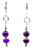 Women's Deep Purple Jade Gemstone Dangle Earrings