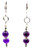 Women's Deep Purple Jade Gemstone Dangle Earrings