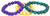 Women's Teal/Dark Yellow/Cobalt Purple Wood Bead Bracelet Stack