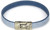 Women's 10 mm Hydrangea Blue Flat Leather Bracelet