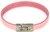 Women's 10 mm Carnation Pink Flat Leather Bracelet