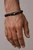 Men's 10 mm Sardonyx & Black Tube Agate Gemstone Bracelet
