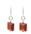 Women's 14 mm Stairway Red Magma Crystal Dangle Earrings