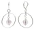 Women's 10 mm Astral Pink Globe Crystal Dangle Earrings