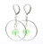 Women's 10 mm Peridot Globe Crystal Dangle Earrings
