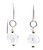 Women's 14 mm Crystal Clear Geometric Round Crystal Dangle Earrings