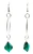 Women's 14 mm Emerald Green Baroque Crystal Dangle Earrings