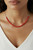 Women's Pink Crystal Pearl Necklace