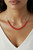 Women's Red Crystal Pearl Necklace