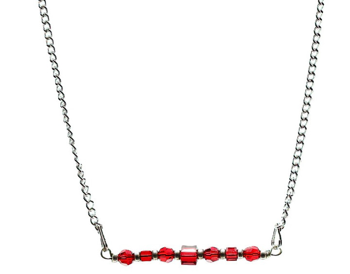 Women's Red Siam Crystal Necklace