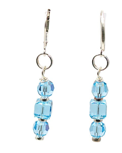 Women's Aquamarine Crystal Dangle Earrings