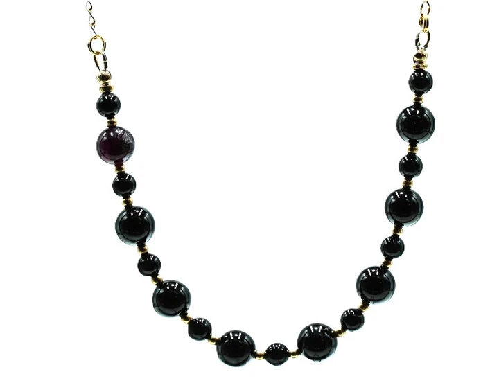 Women's Black Onyx Gemstone Necklace